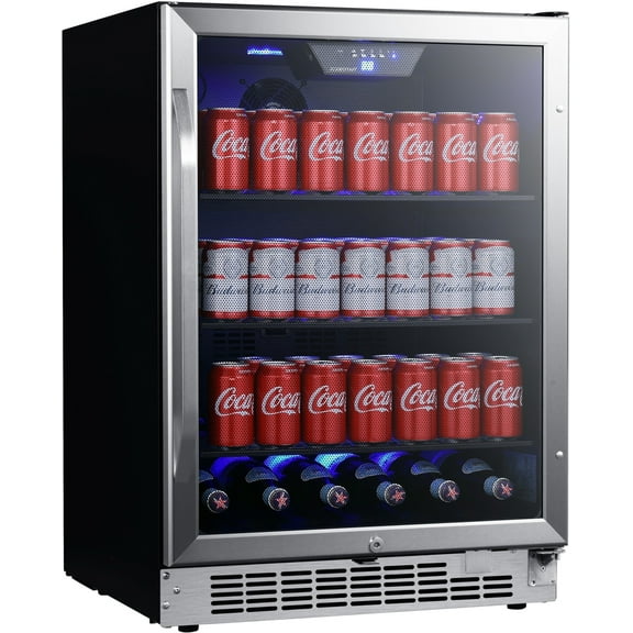 Edgestar Cbr1502sg 24" Wide 142 Can Built-In Beverage Cooler - Stainless Steel