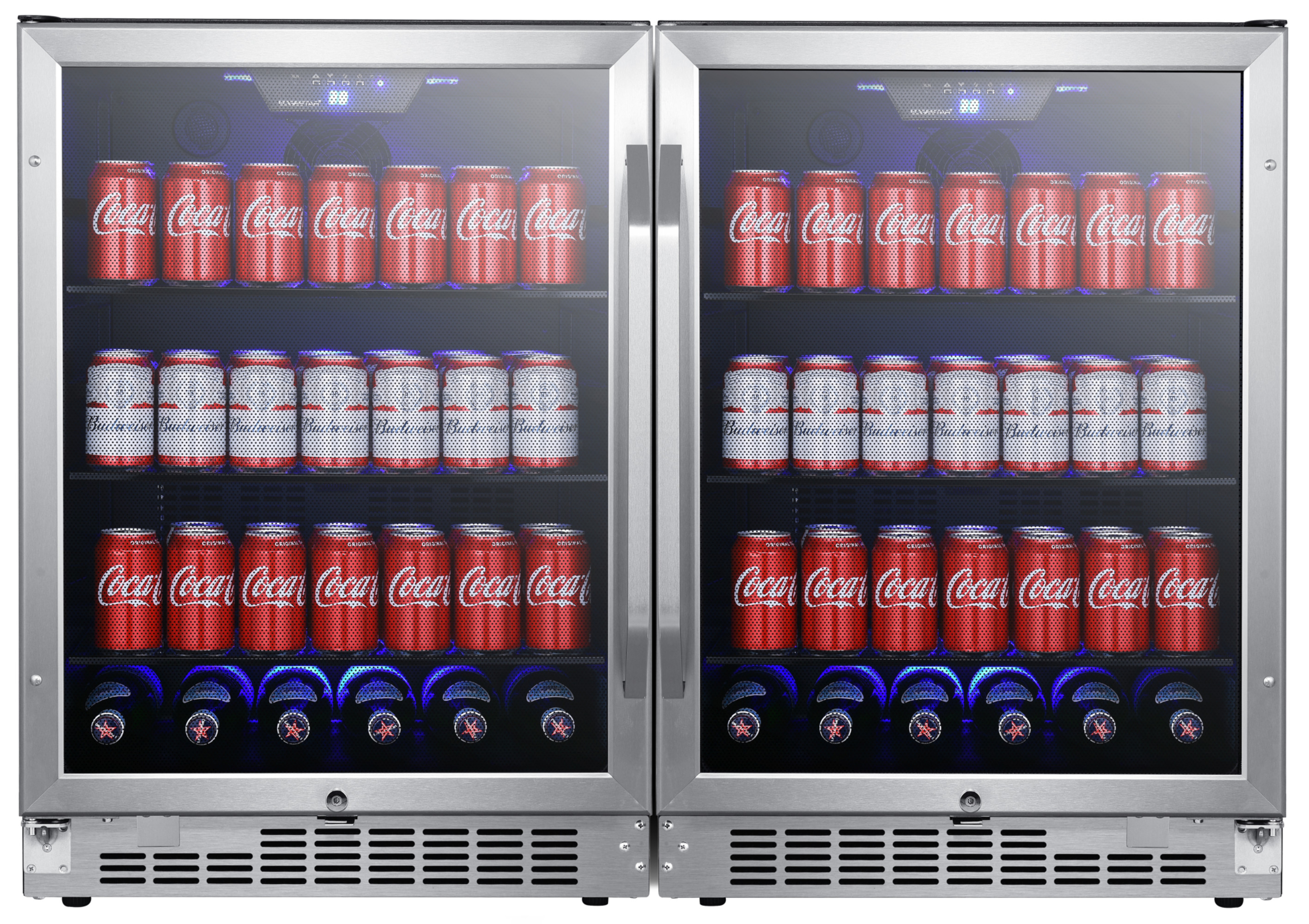 Edgestar Cbr1502sgdual 48" Wide 284 Can Built-In Side-By-Side Beverage Cooler - Stainless - image 1 of 2
