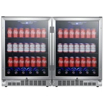 Edgestar Cbr1502sgdual 48" Wide 284 Can Built-In Side-By-Side Beverage Cooler - Stainless