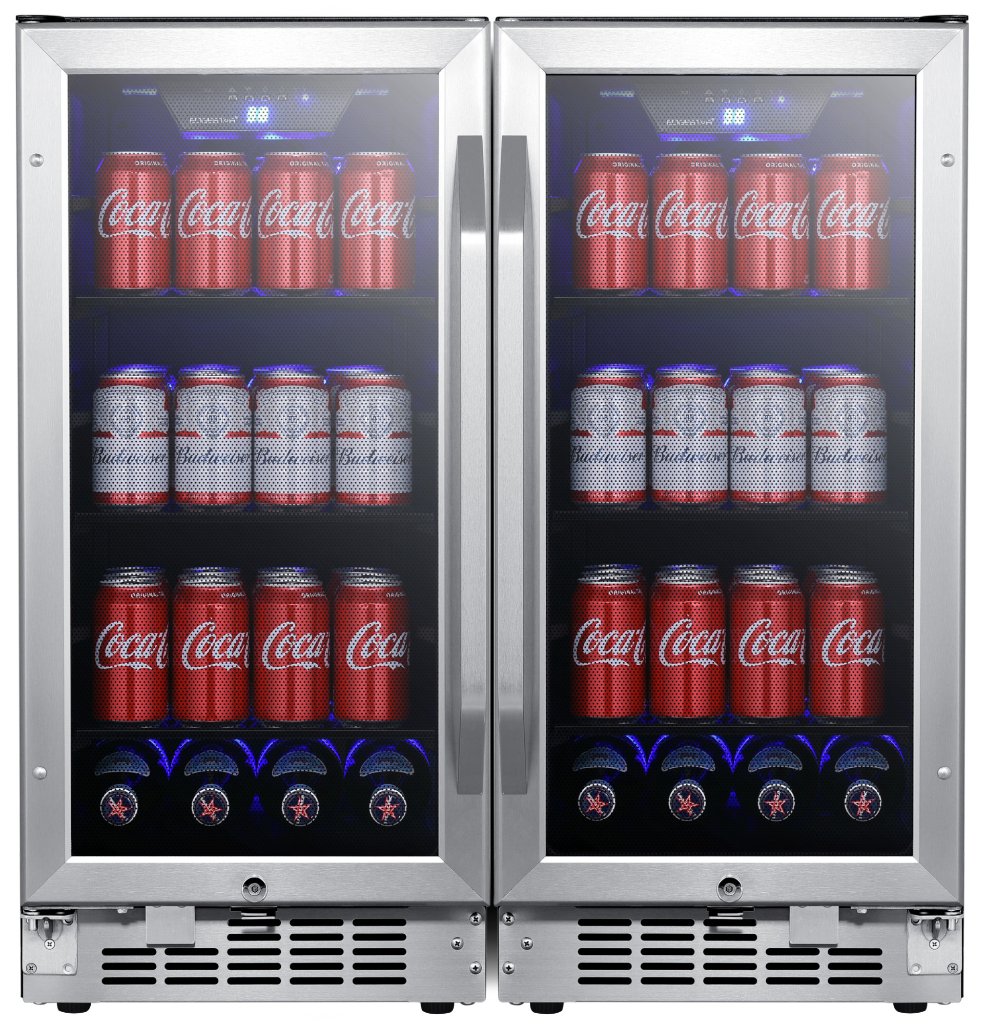 Edgestar Cbr902sgdual 30" Wide 160 Can Built-In Side By Side Beverage Cooler - Stainless - image 1 of 2