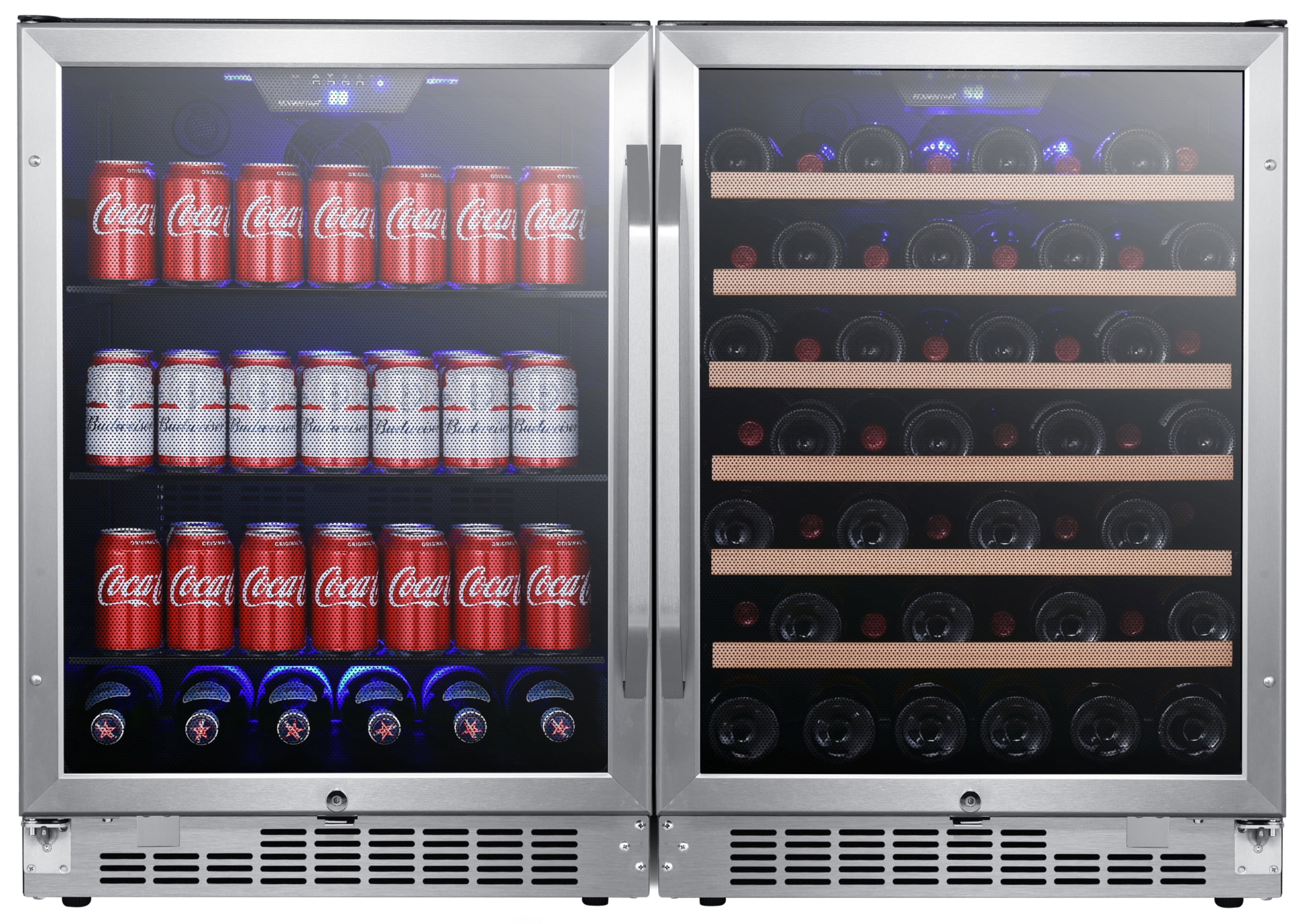 Edgestar Cwbv14253 48" Wide 53 Bottle 142 Can BuiltIn SideBySide Wine And Beverage