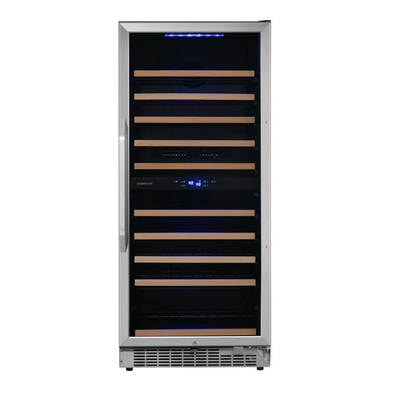 Edgestar Cwr1102dz 24" Wide 101 Bottle Capacity Built-In Dual Zone Wine Cooler - Stainless