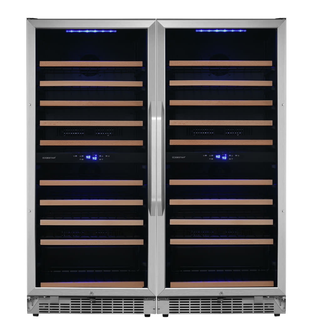 Edgestar Cwr1102dzdual 48" Wide 202 Bottle Capacity Built-In Or Free Standing Wine Cooler