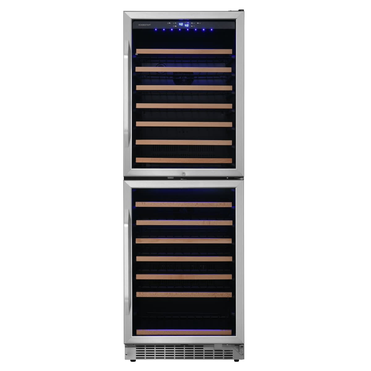 Edgestar Cwr1552dd 141 Bottle 24" Built In Dual Zone Double Door Wine