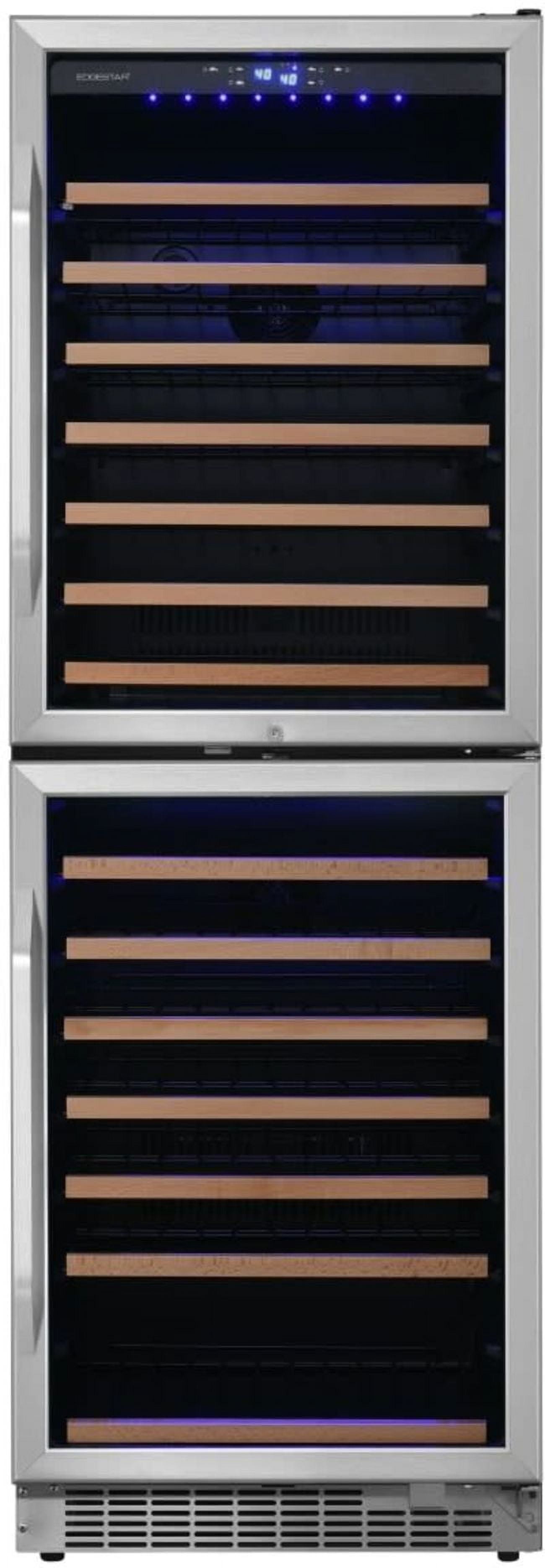 Edgestar Cwr1553dd 142 Bottle 24" Built-In Or Free Standing Dual Zone Double Door Wine