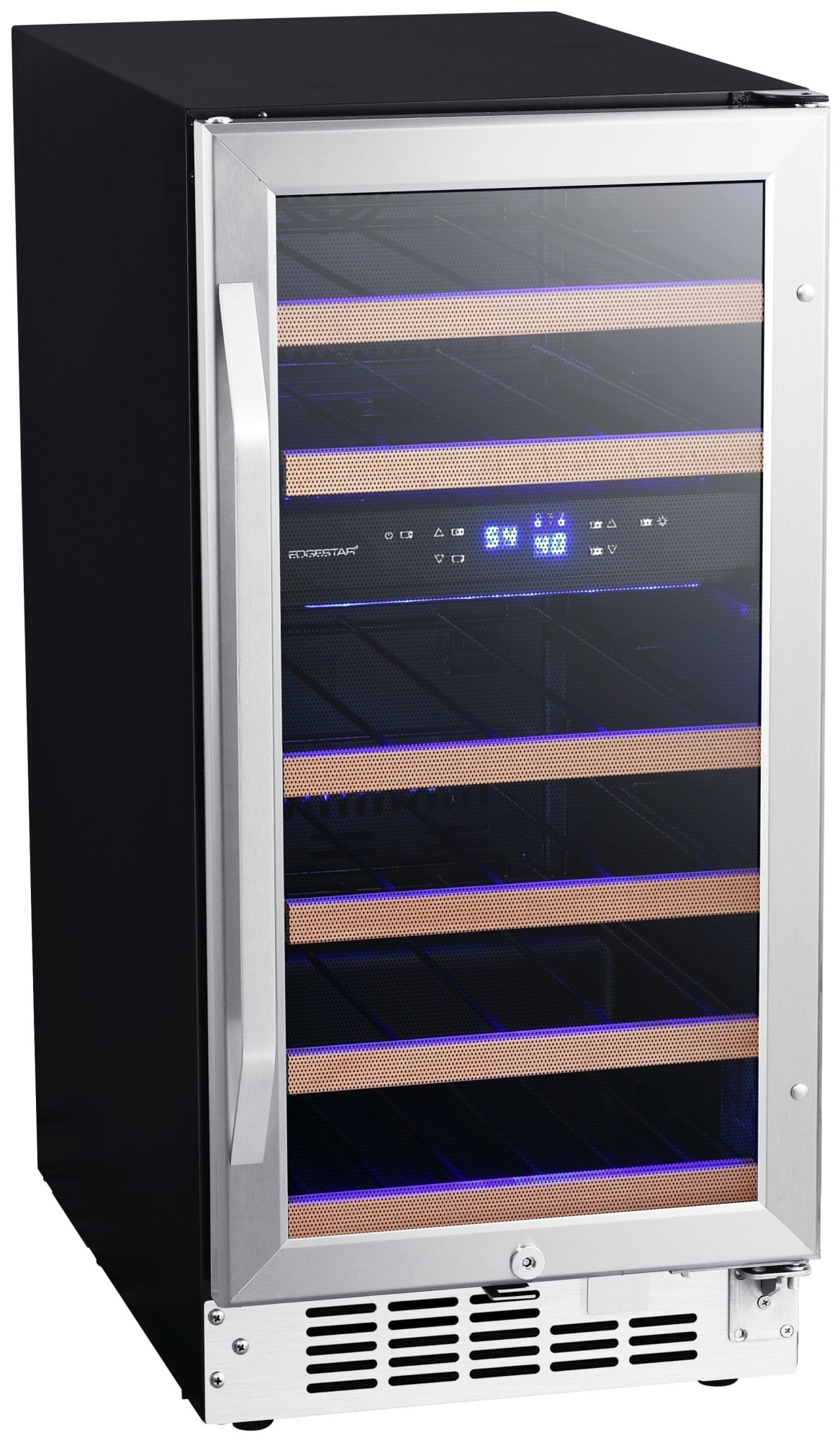 Edgestar Cwr263dz 15" Wide 23 Bottle Built-In Dual Zone Wine Cooler - Stainless Steel