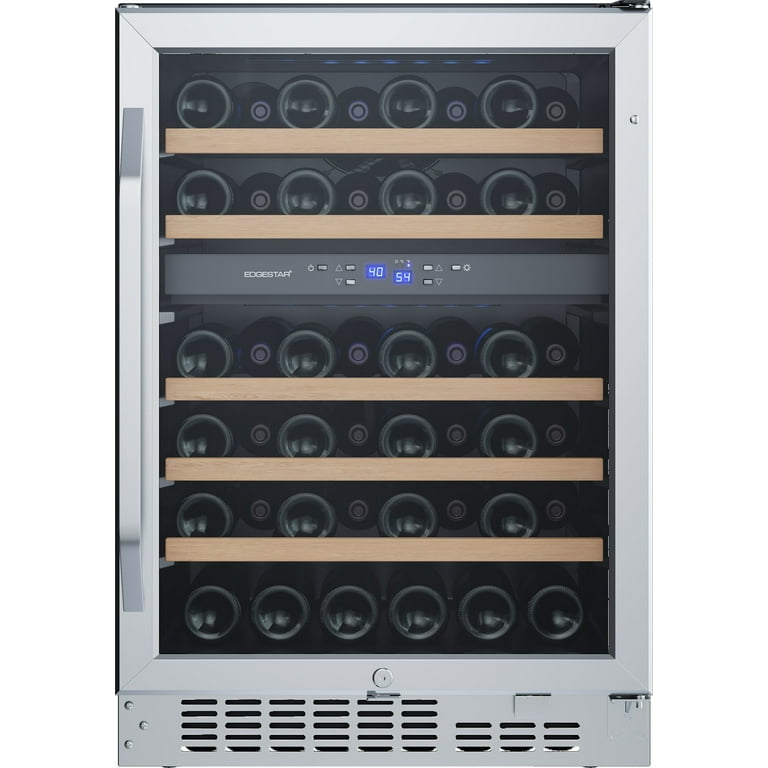 Edgestar Cwr462dz Dual Zone Wine Refrigerator, Stainless Steel