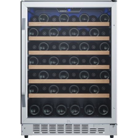 Edgestar Cwr532sz 24" Wide 53 Bottle Built-In Single Zone Wine Cooler - Stainless Steel
