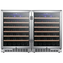 Edgestar Cwr532szdual 48" Wide 106 Bottle Built-In Side-By-Side Wine Cooler - Stainless