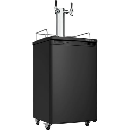 Edgestar Kc2000twin 20" Wide Dual Tap Kegerator For Full Size Kegs - Black