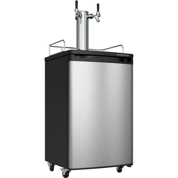 Edgestar Kc2000twin 20" Wide Dual Tap Kegerator For Full Size Kegs - Stainless Steel
