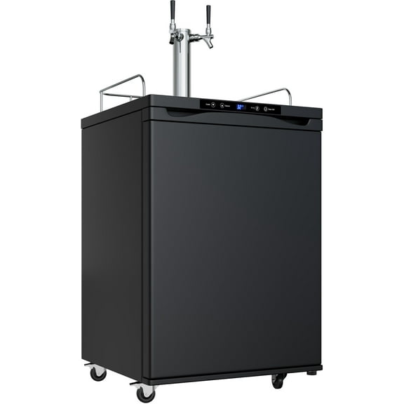 Edgestar Kc3000twin 24" Wide Freestanding Double Tap Kegerator - Black
