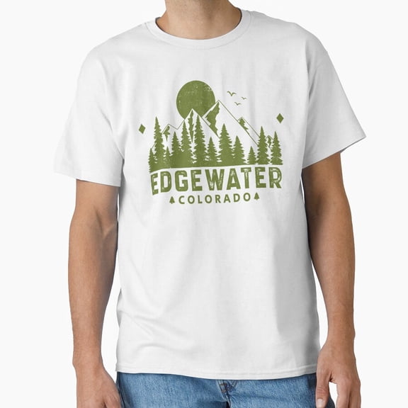 Edgewater Colorado Mountain Souvenir Retro T-Shirt