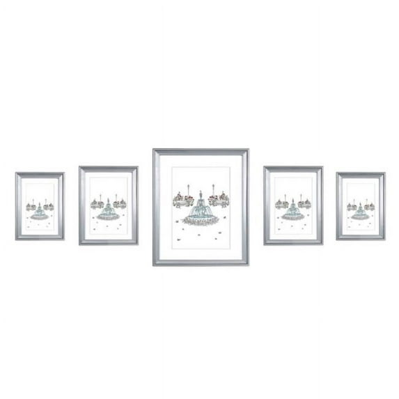 Edgewood 1079101964 One 8 x 10 in. & Two 5 x 7 in. Two 4 x 6 in. Basic Bevel Set - Grey