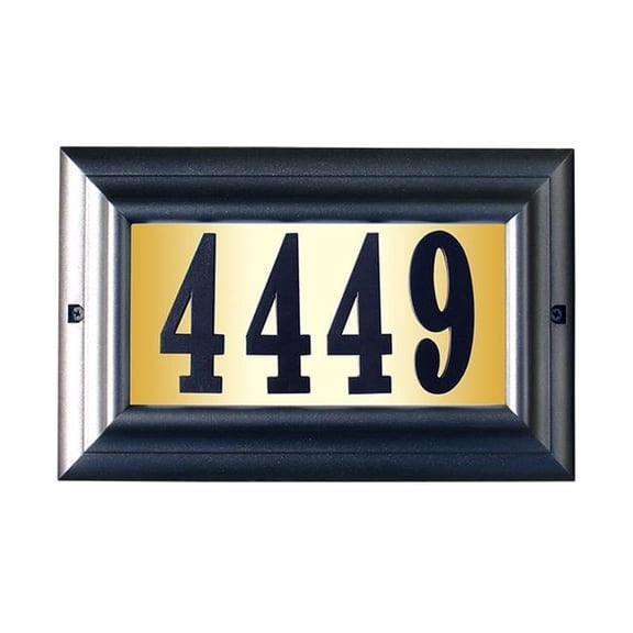 Edgewood Large Do It Yourself Kit Lighted Address Plaque - Pewter - 15in.