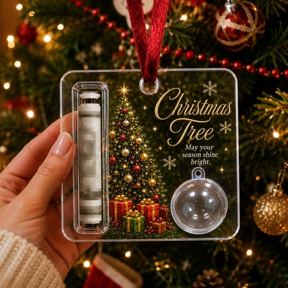 Edgtyos Christmas Cash & Treat Holder Ornament, 4"x4"holiday Hanging Decoration for Christmas Tree Ornament, Indoor Display and Gift Giving