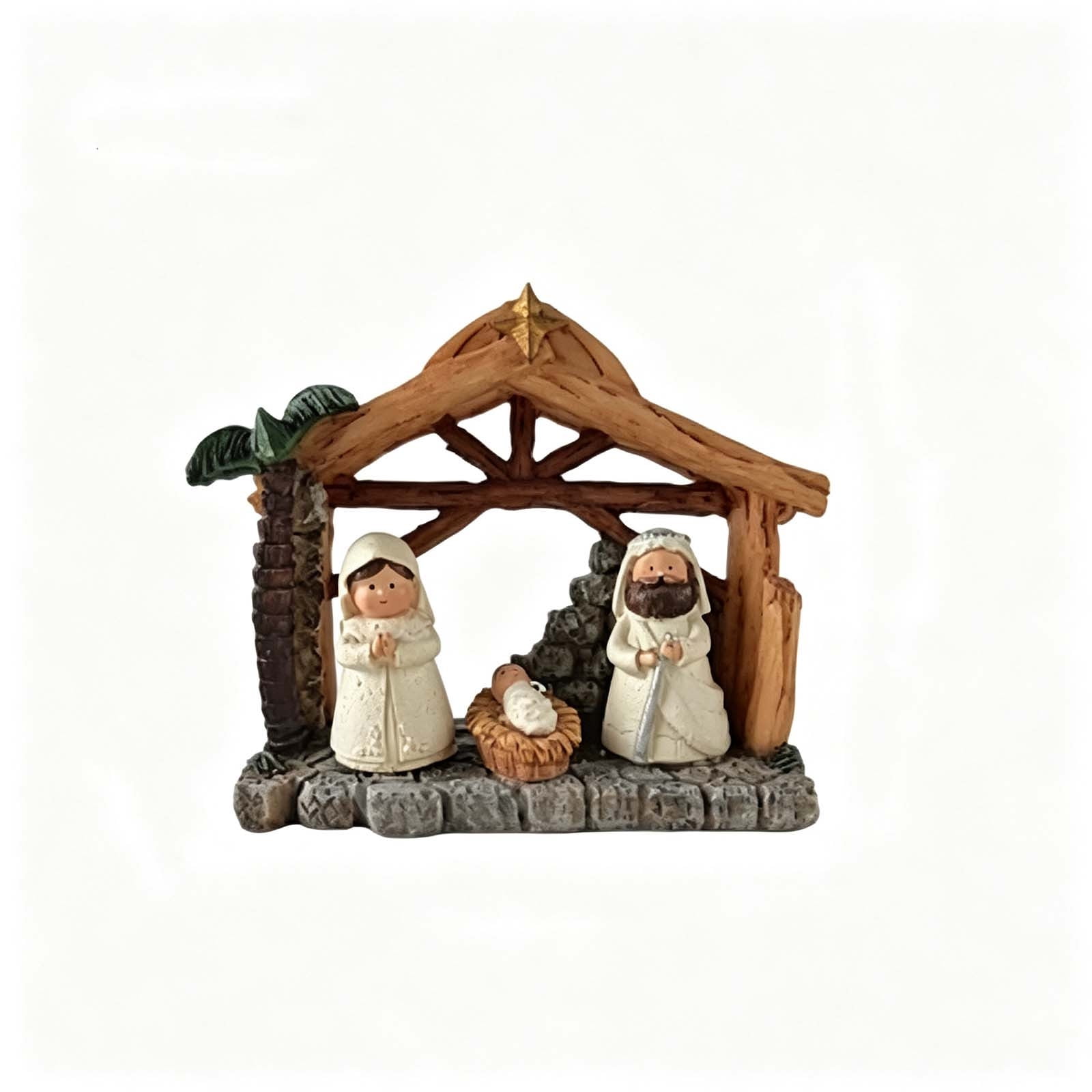 Edgtyos Mini Christmas Nativity Scene, Traditional Nativity Set with ...