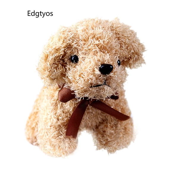 Edgtyos Simulation Dog Poodle Toys Suffed Doll Key Chain Ring Pendant Toys For Christmas Gift