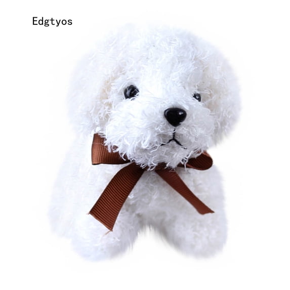 Edgtyos Simulation Dog Poodle Toys Suffed Doll Key Chain Ring Pendant Toys For Christmas Gift