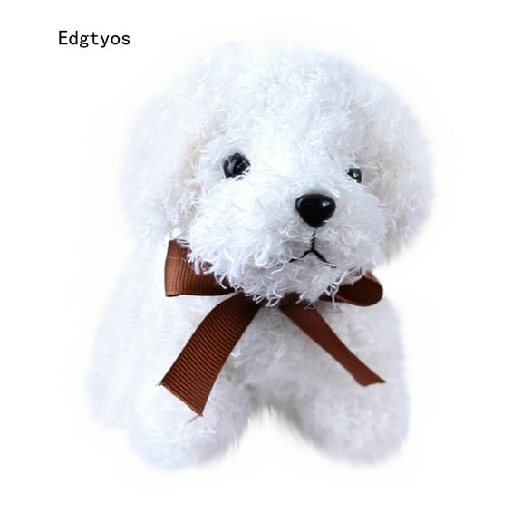 Edgtyos Simulation Dog Poodle Toys Suffed Doll Key Chain Ring Pendant Toys For Christmas Gift