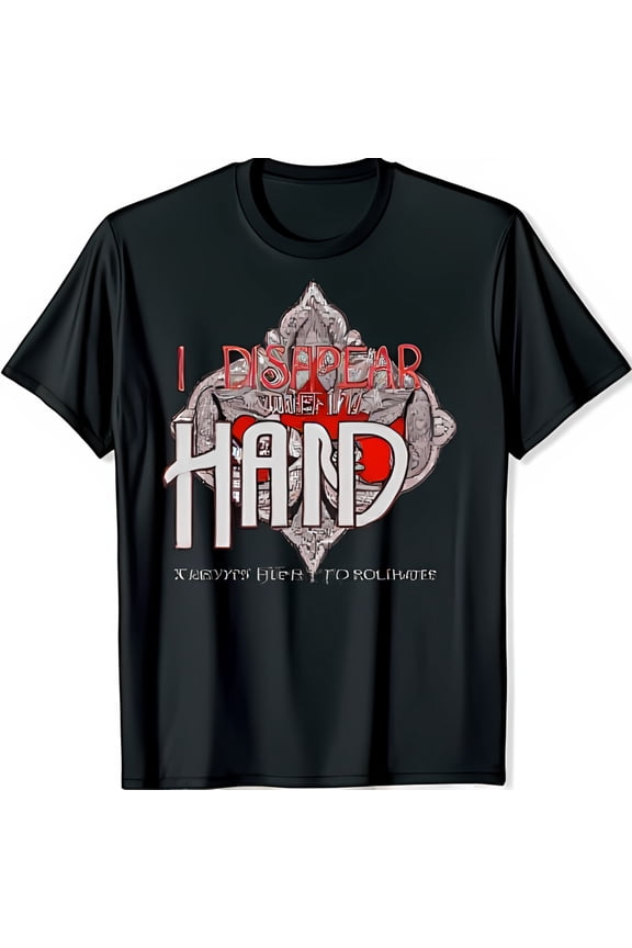 Edgy Black T-Shirt with Gothic Rock & Roll Graphic Defiant Heart Design