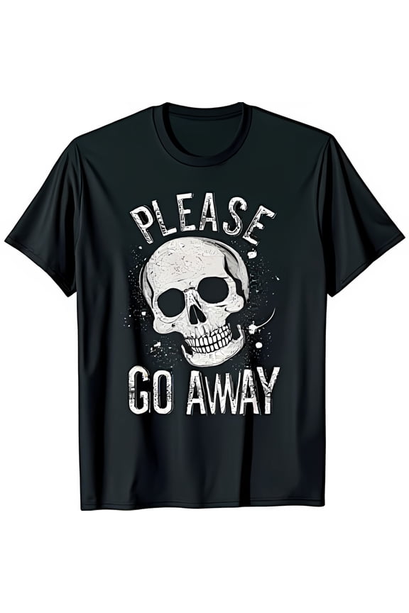 Edgy Black T-Shirt with Graphic Print Classic Fit for Bold Style