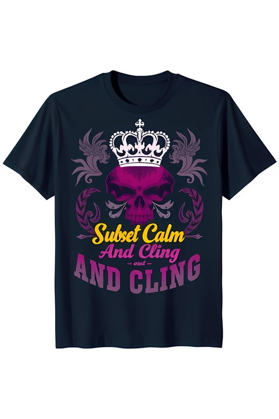 Edgy Black T-Shirt with and Crown Design Unique Graphic Tee for Bold Style