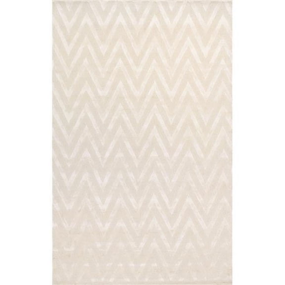 Edgy Collection Hand-Tufted Bamboo Silk & Wool Area Rug - Ivory - 9' 9' X 13' 9'