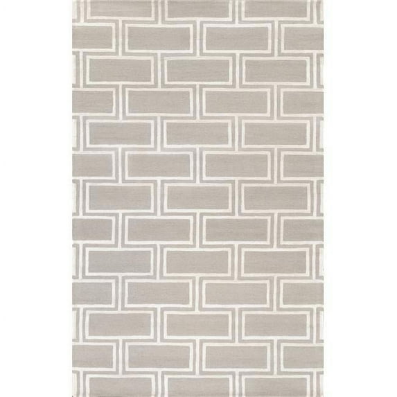 Edgy Collection Hand-Tufted Bamboo Silk & Wool Area Rug - Silver - 7' 9' X 9' 9'