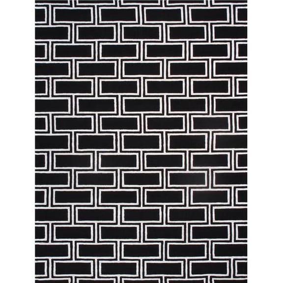 Edgy Collection Hand-Tufted Bamboo Silk & Wool Rug- 5' 0' X 8' 0'