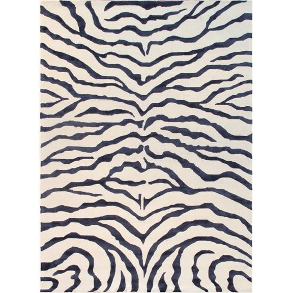 Edgy Collection Hand-Tufted Silk & Wool Area Rug- 4' 0' X 6' 0' - Ivory - 4' 0' X 6' 0'