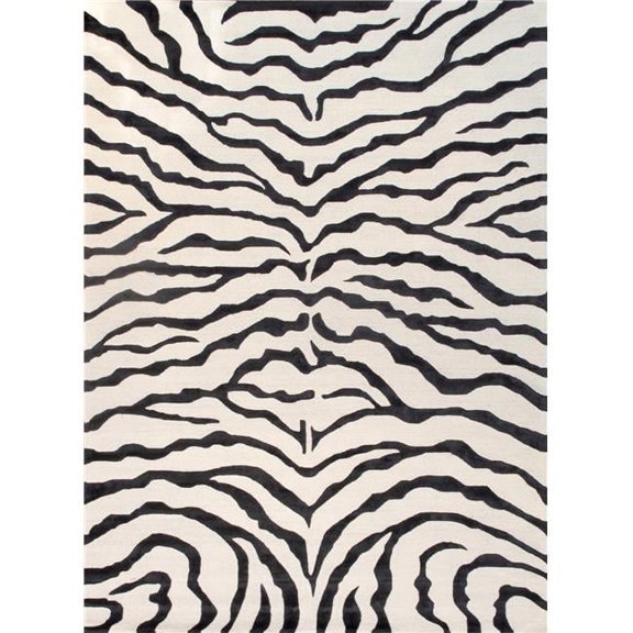 Edgy Collection Hand-Tufted Silk & Wool Area Rug - Ivory - 4' 0in. X 6' 0in.