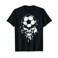 thumbnail image 1 of Edgy Halloween Soccer - Themed Graphic Tee, Tops Has Skull - Soccer Ball Design, Round Neck Regular Fit T - shirts, Size(S - 5XL), 1 of 5