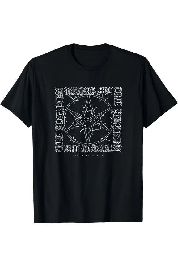 Edgy Horizon Barbed Wire Square Graphic Bold Modern Style Unisex T-Shirt up to size 5XL