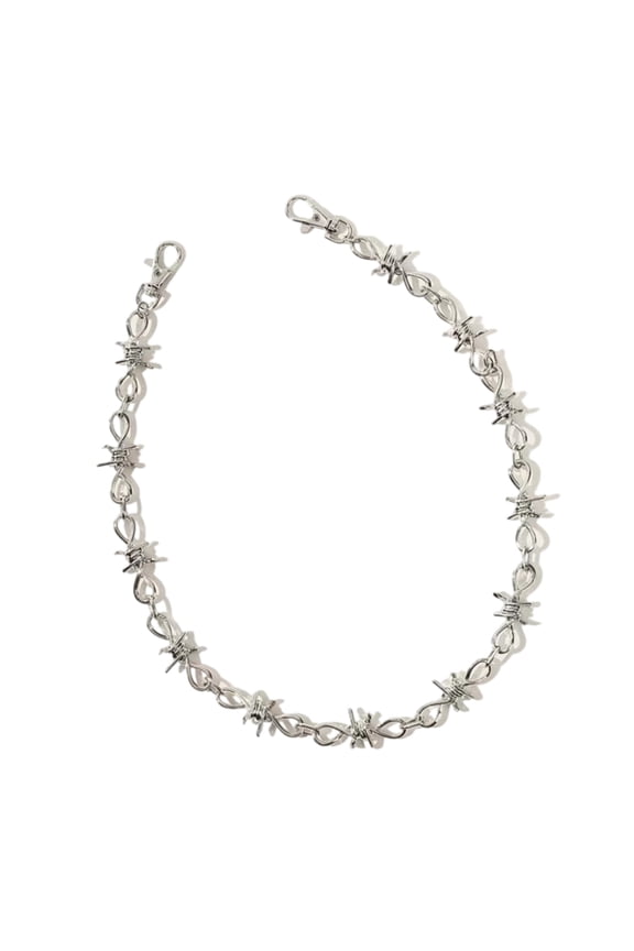 Edgy Metal Spikes Belt Chain Punk Rock Hip Hop Styles Men's Accessory Men's Edgy Styles Belt Chain Jewelry for Trendsett