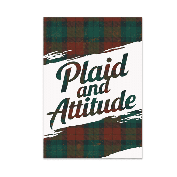 Edgy Plaid Wall Art - Grunge Aesthetic Enthusiast - 13x19 Poster Print