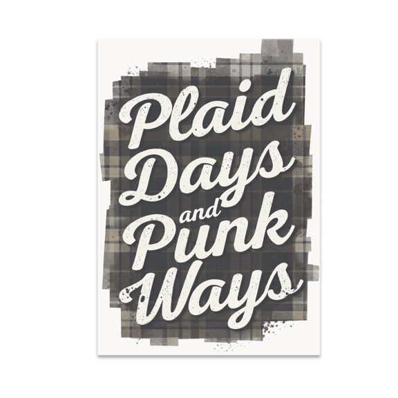 Edgy Plaid Wall Art - Youthful Decor Enthusiast - 13x19 Poster Print