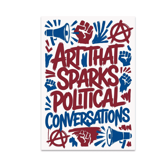 Edgy Protest Wall Art - Political Street Art Supporter - 13x19 Poster Print