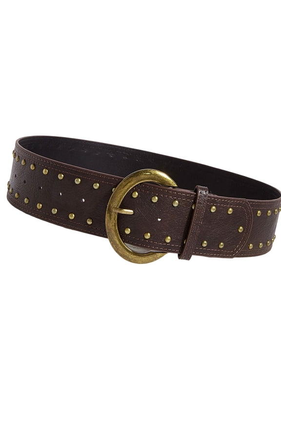Edgy Punk Rock Unisex Waist Belt For Jeans Hip Hop Rivets Crosses Charm PU Leather Adjustable Strap