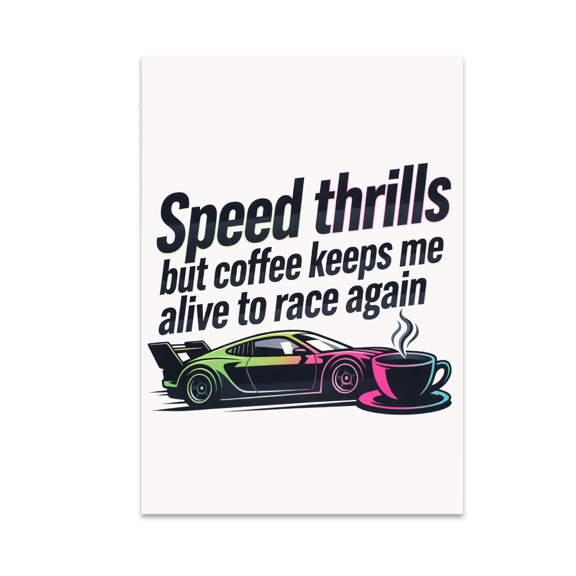 Edgy Racing Wall Art - Racing Enthusiast - 13x19 Poster Print
