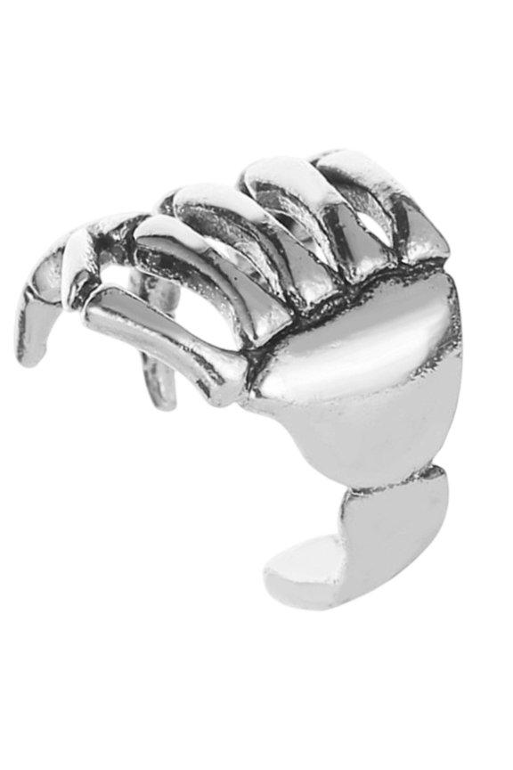 Edgy Skeleton Hand Spine Bone Ear Cuff Alloy Body Jewelry Accessory Perfect For Concerts And Parties