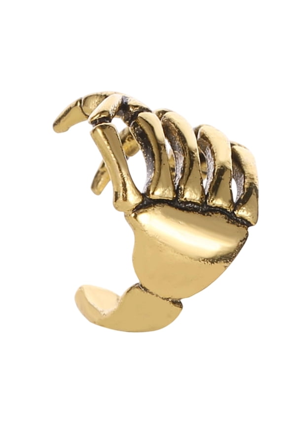 Edgy Skeleton Hand Spine Bone Ear Cuff Alloy Body Jewelry Accessory Perfect For Concerts And Parties
