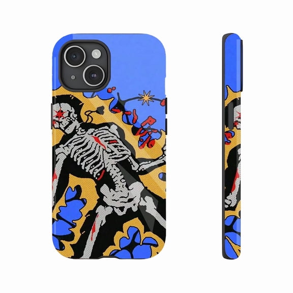 Edgy Skull Flame Design Phone Case for Teens & Young Adults - Durable Shockproof Cover, Compatible with iPhone 11/12/13/14/15/16 (Pro Max/Plus)