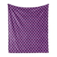 thumbnail image 1 of Edgy Soft Flannel Fleece Throw Blanket, Triangles in Purple Tones Geometric Stripes Squares Angles Digital, Cozy Plush for Indoor and Outdoor Use, 70" x 90", Dark Magenta Fuchsia, by Ambesonne, 1 of 5