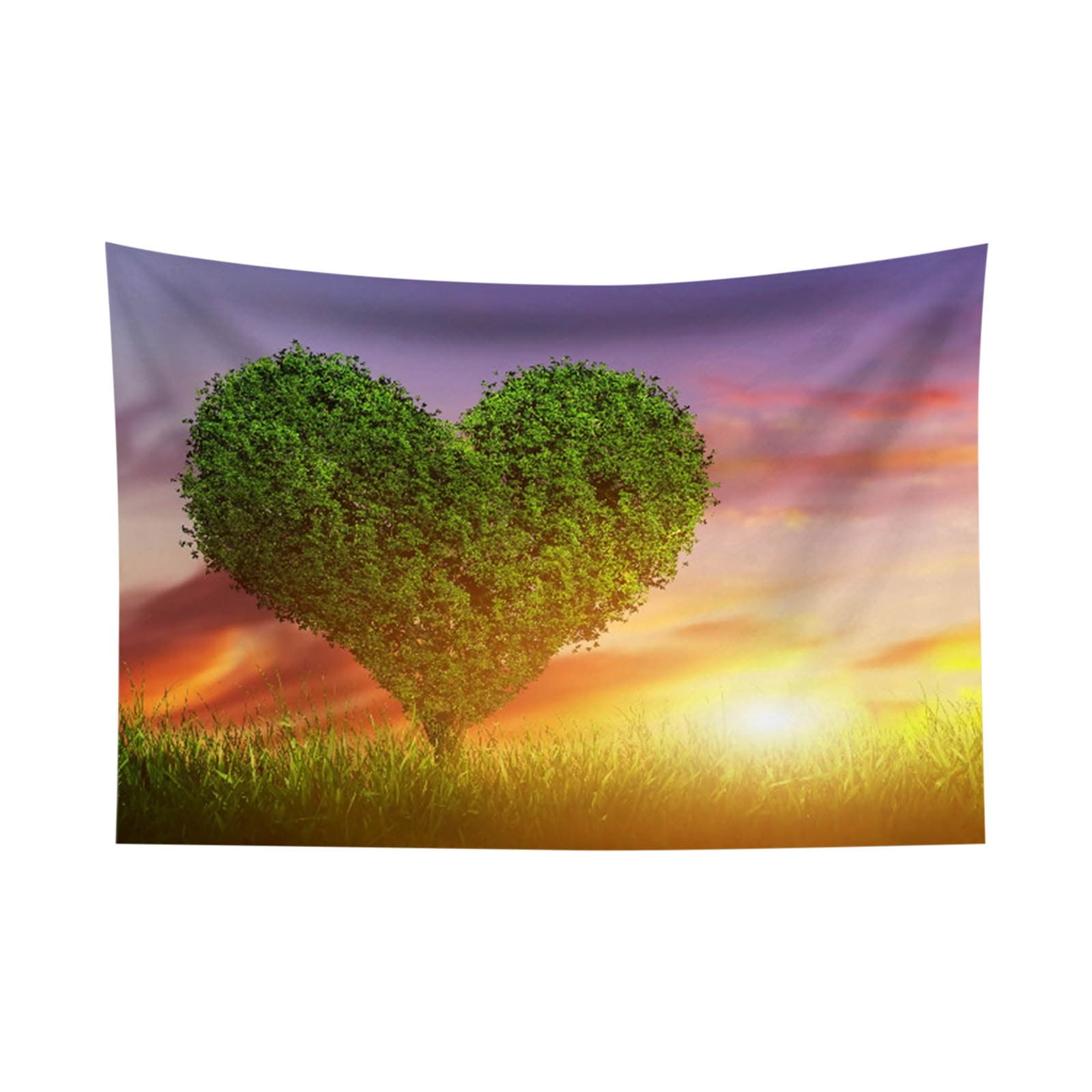 Edgy Tapestries Tree Valentine's Day Background Cloth Heart Tree