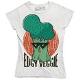 thumbnail image 1 of Edgy Veggie Funny Cute Cool Rebel Brocoli Vegetable Women's T-Shirt, 1 of 4