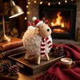 thumbnail image 1 of Edhome Christmas Wooden Sheep Figurine Festive Tabletop Window Display Shelf, B, 1 of 5
