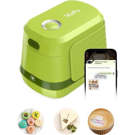 EdiBot, AI-Powered Portable Full-Color Food Printer, for Latte Art, Macaron Cookie DIY & Cake Decoration