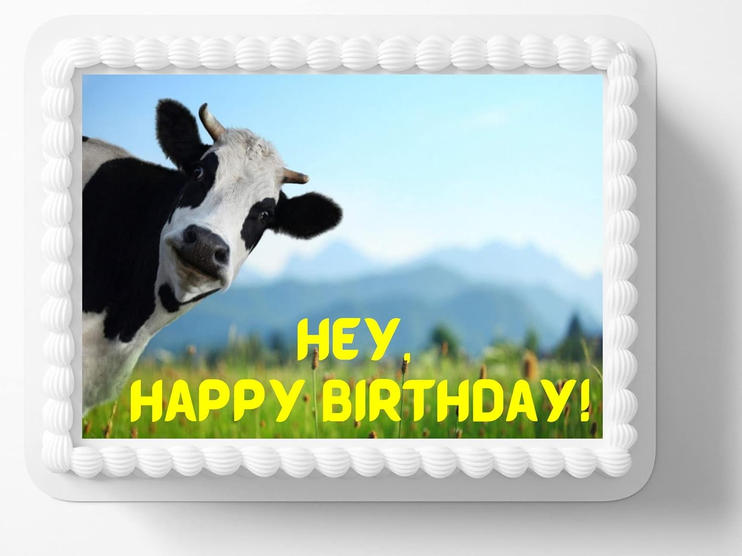 Traditional Cow Print Edible Cake Topper – 1/4 Sheet Size, Gluten & Allergen Free, For Cakes & Cupcakes, Made In USA 6 thumbnail image