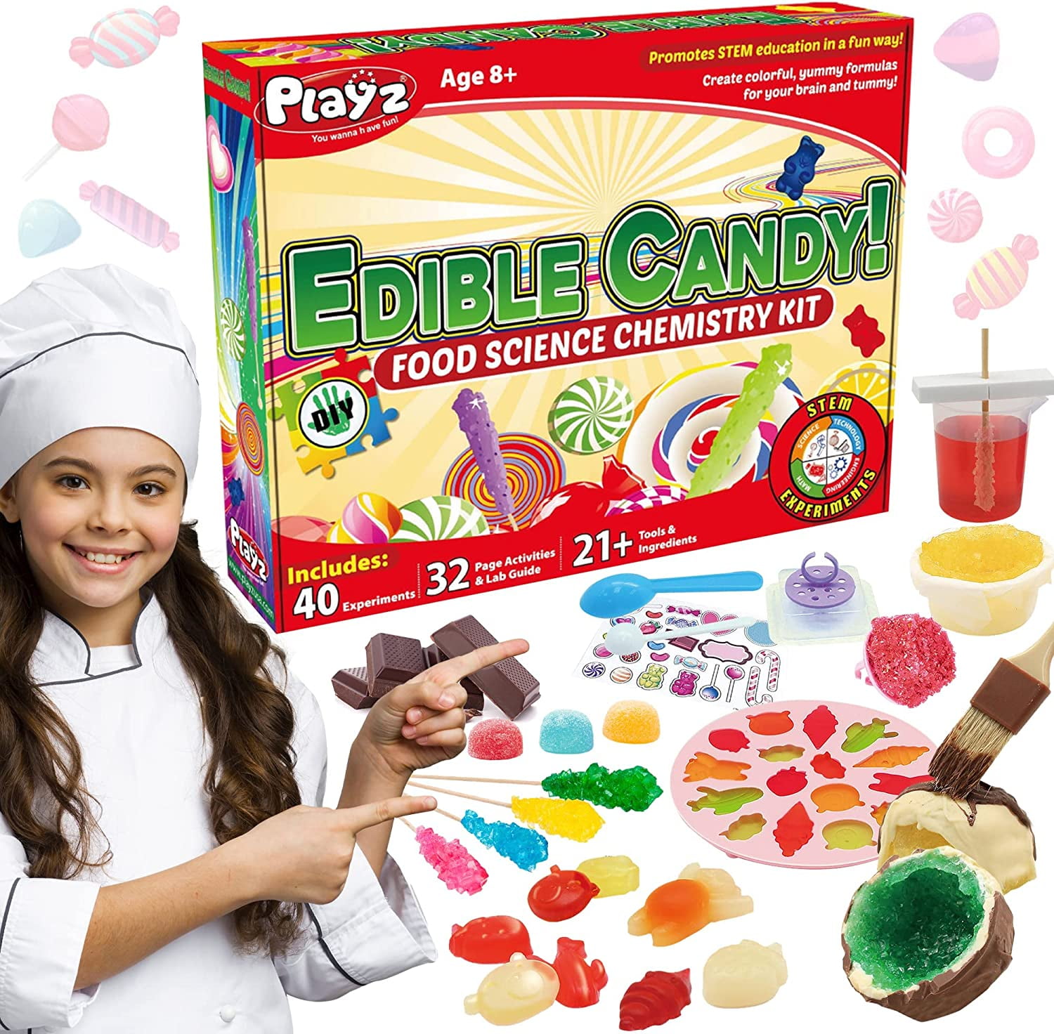 Edible Candy Making Science Kit for Kids Ages 8-12 Years Old - Food ...